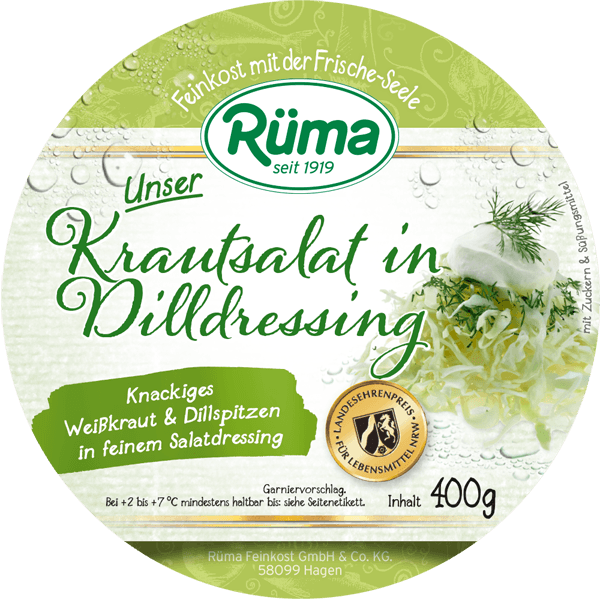 Krautsalat in Dilldressing